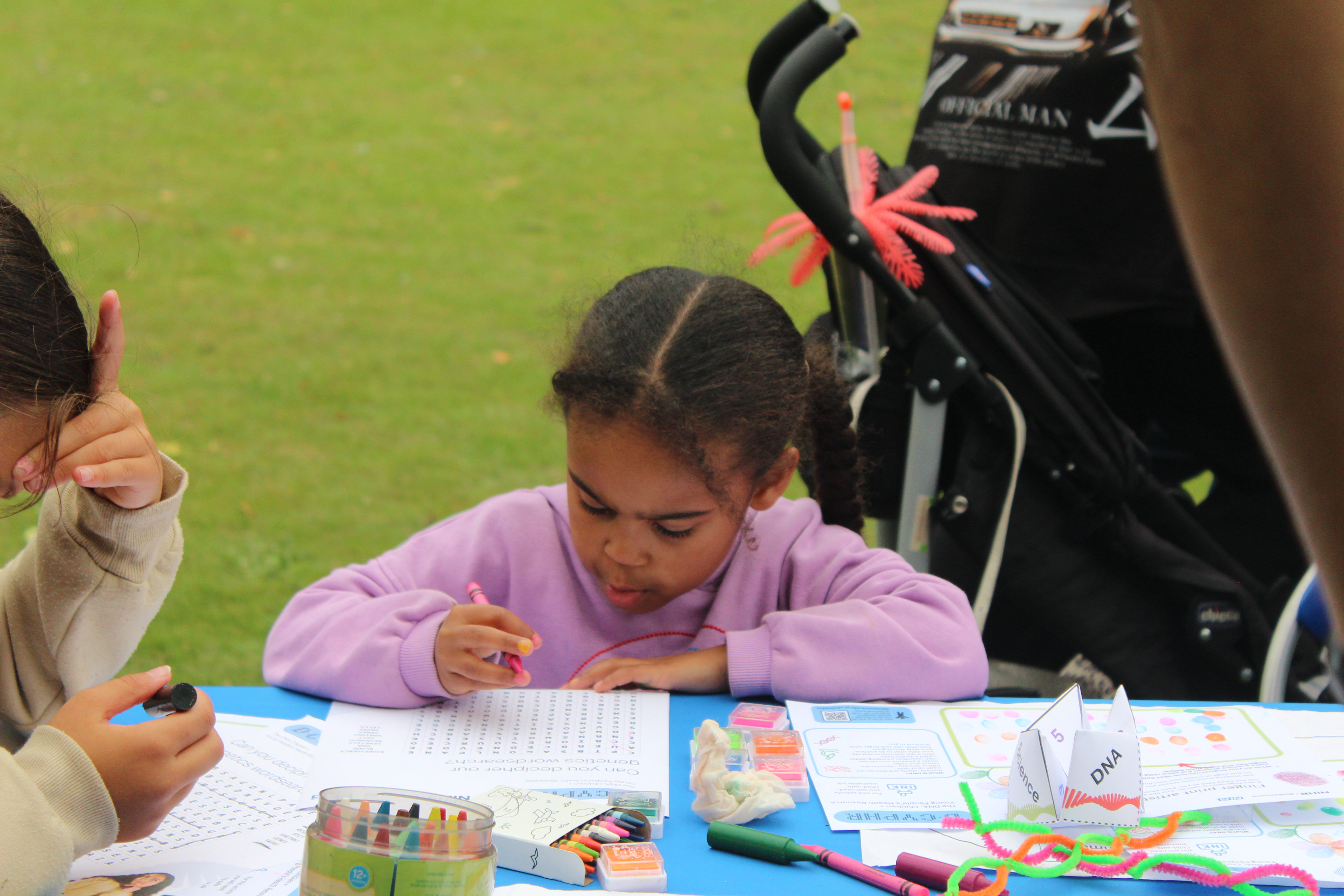 Child doing D-CYPHR wordsearch