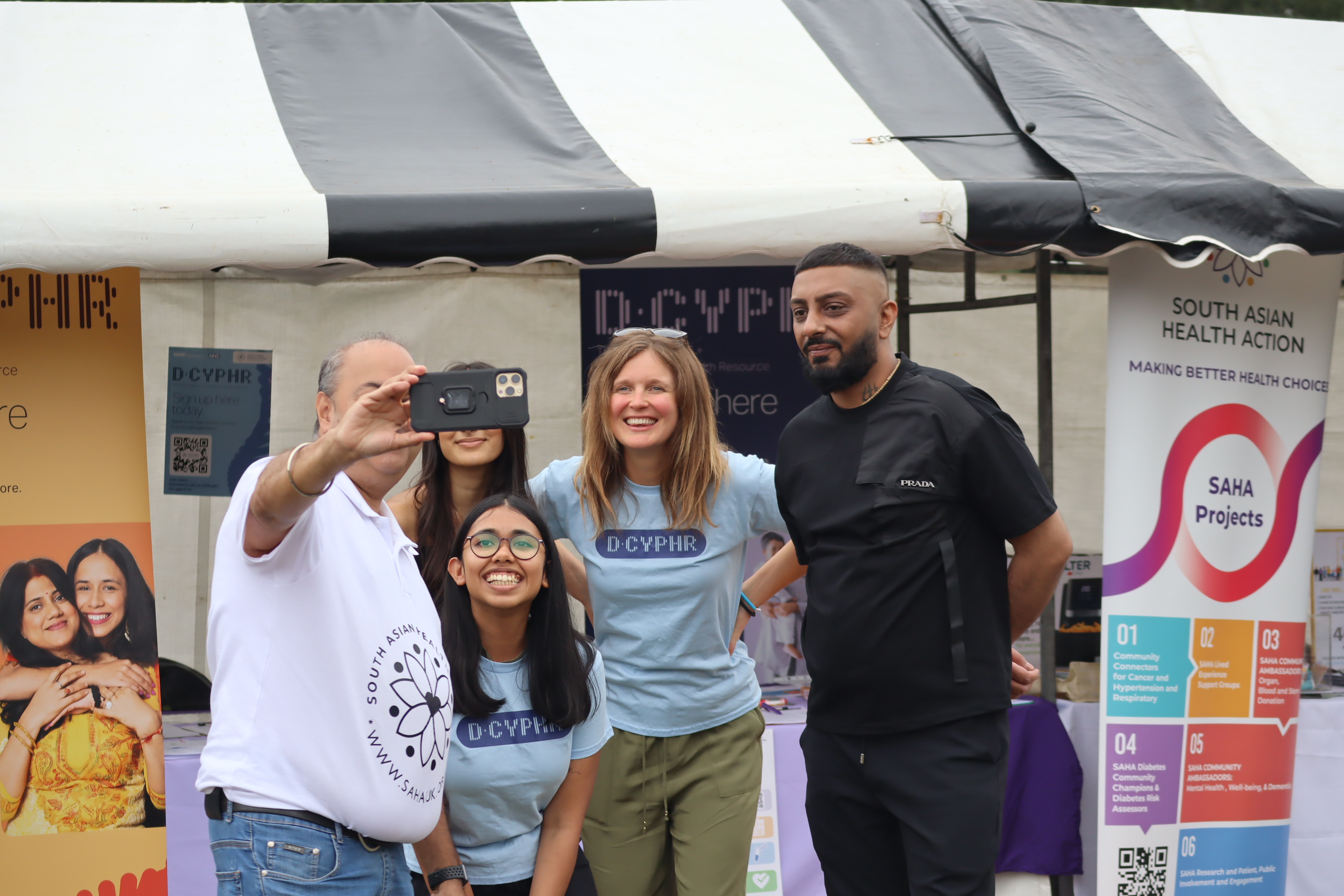 D-CYPHR team and SAHA taking a selfie