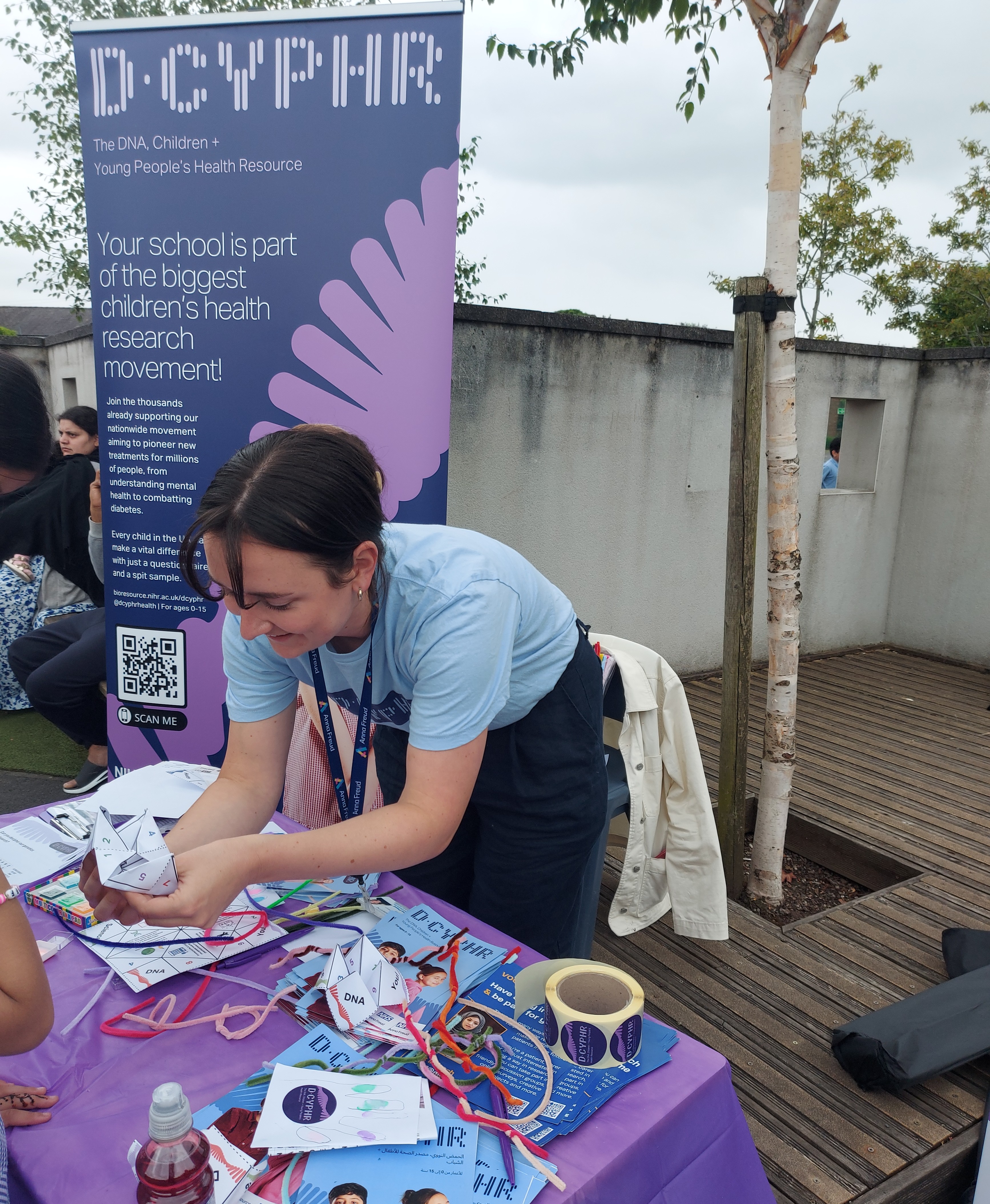 Anna Freud team at school stall