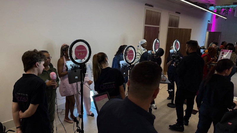 Attendees at the BMHC 2026 using microphones