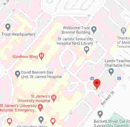 Map of Leeds location of BioResource Centre